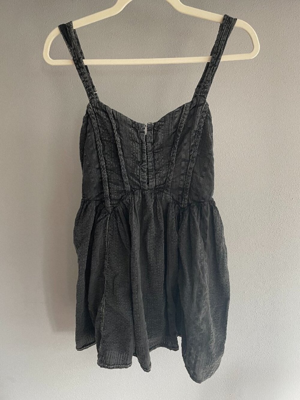 Urban Outfitters Preston Corset Mini Dress, Small (S), black